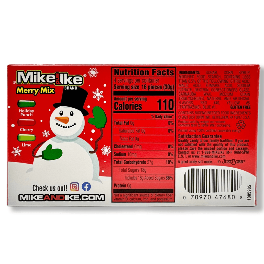 Mike and Ike Merry Mix Theater Pack - 4.25oz Candy Just Born Inc.
