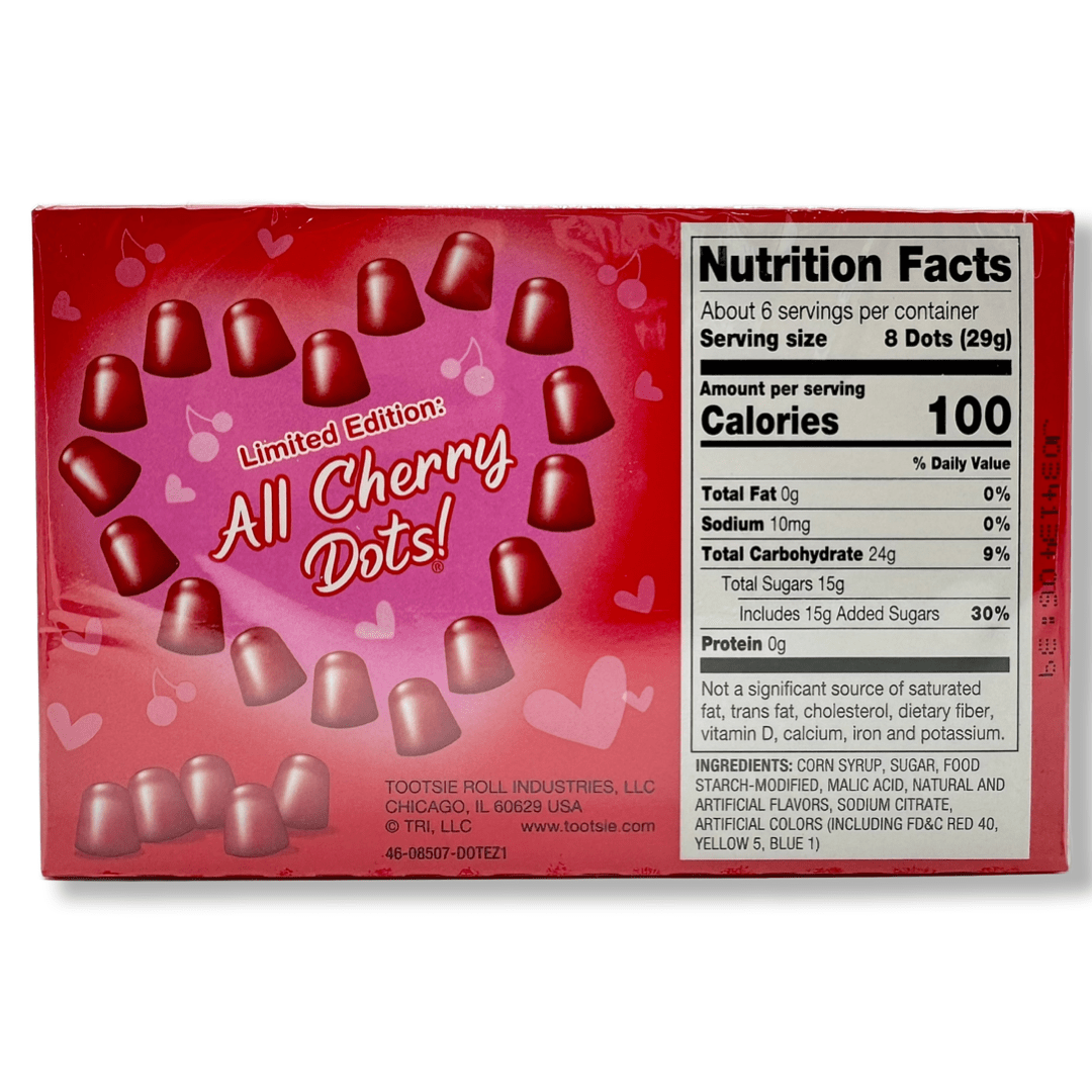 Dots All Cherry Valentine Theatre Pack - 6oz Candy Tootsie Roll Industries