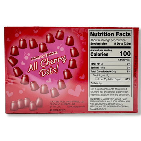 Dots All Cherry Valentine Theatre Pack - 6oz Candy Tootsie Roll Industries