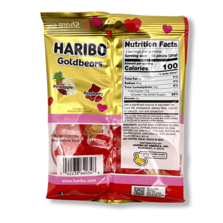 Haribo Goldbears Valentine's Gummy Candy - 4oz Candy HARIBO