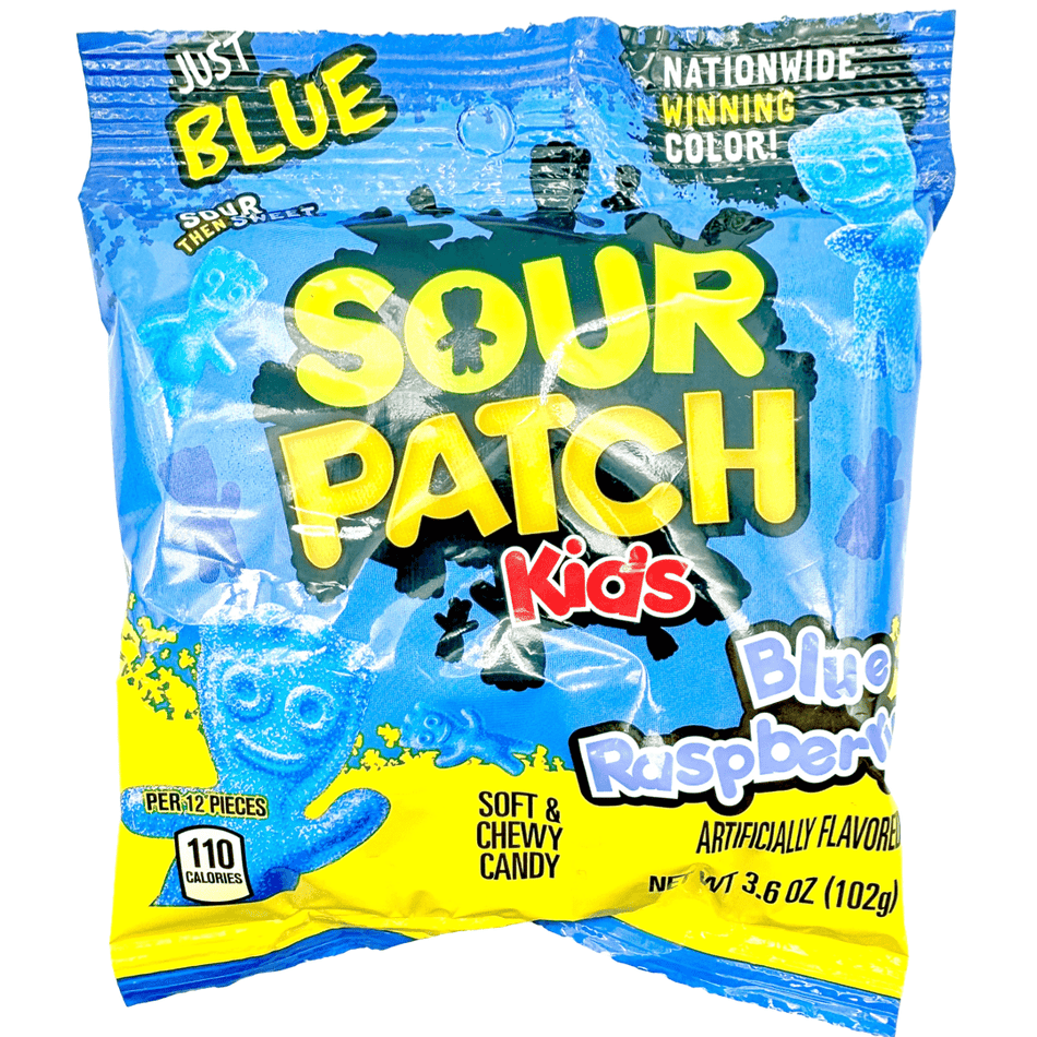 Sour Patch Kids Just Blue Raspberry - gummy candy for kids Mondelez
