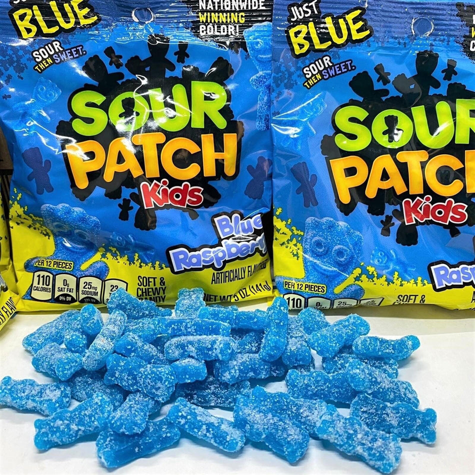 Sour Patch Kids Just Blue Raspberry - gummy candy for kids Mondelez