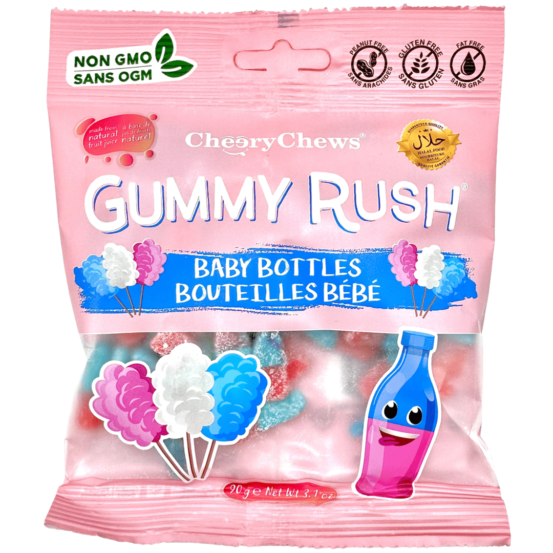 Gummy Rush Baby Bottles Candy Cheery Chews