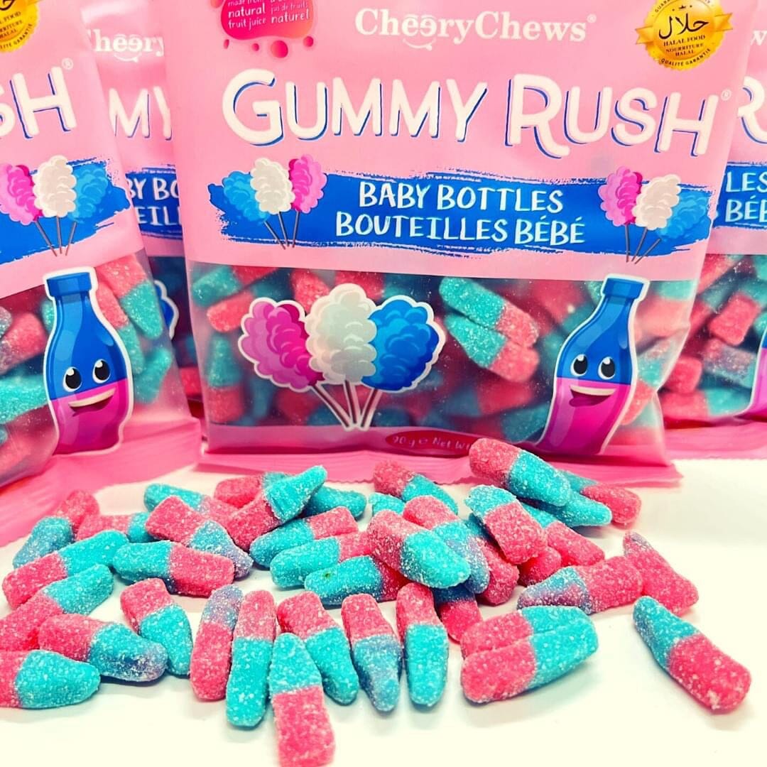 Gummy Rush Baby Bottles Candy Cheery Chews