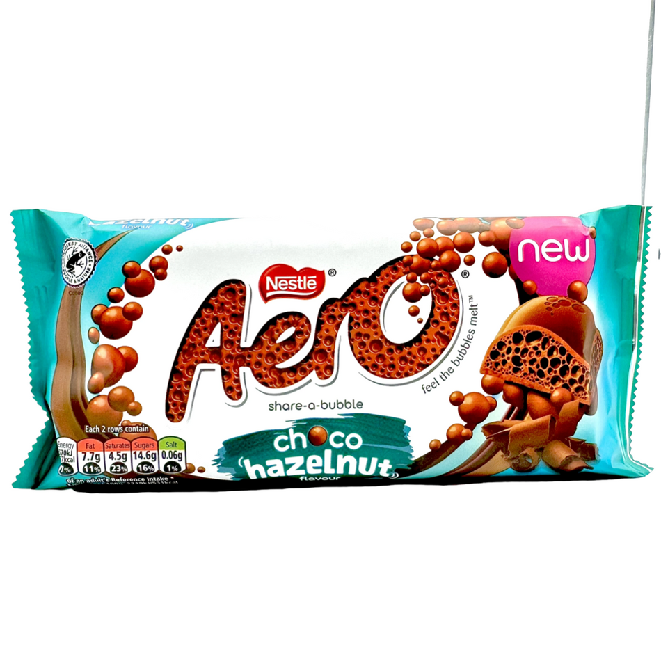 Aero Choco Hazelnut Chocolate Bar - UK