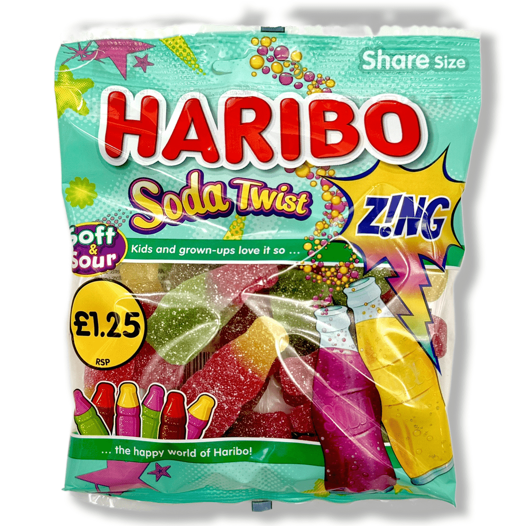 Haribo Soda Twist Zing (UK) - 160g Candy HARIBO