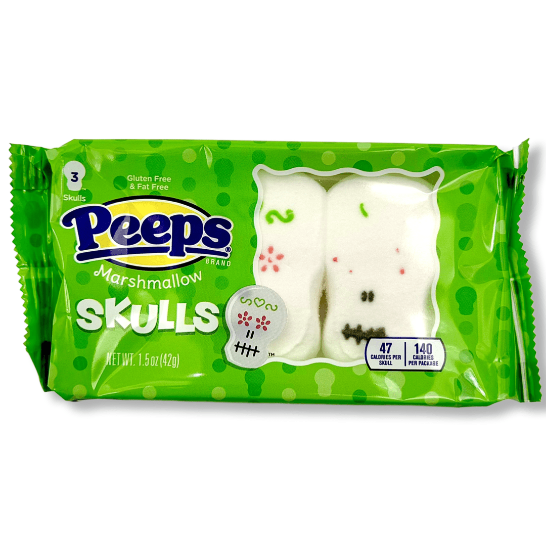 Just Born Halloween Peeps Marshmallow Skulls - 1.5oz – Candy
