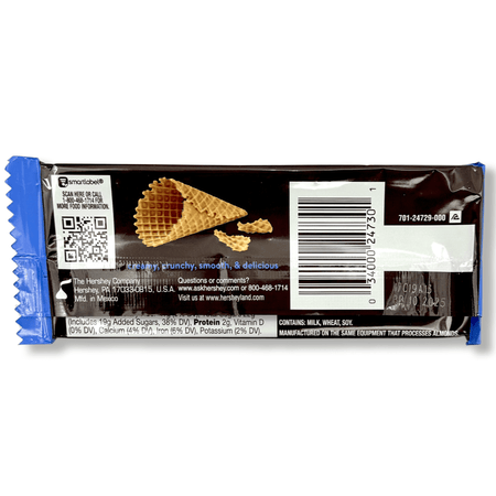 Hershey’s Milk Chocolate with Waffle Cone Pieces Bar - 1.4oz Chocolate HERSHEY'S