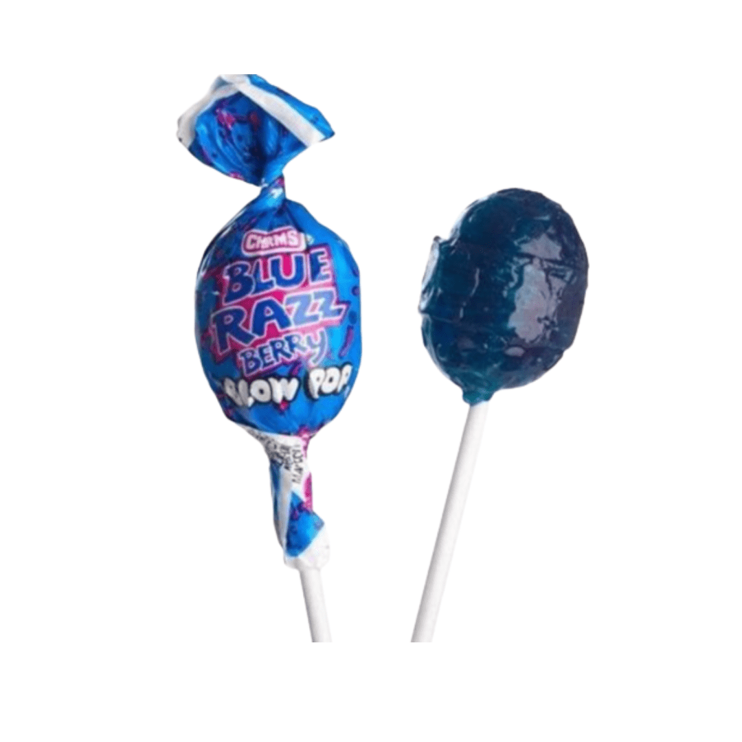 Charms Blow Pop Lollipop Blue Razz Berry Lollipop Tootsie Roll Industries