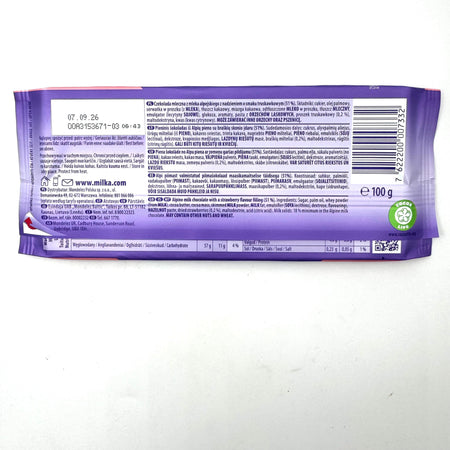 Milka Strawberry -100g Candy Paradise 