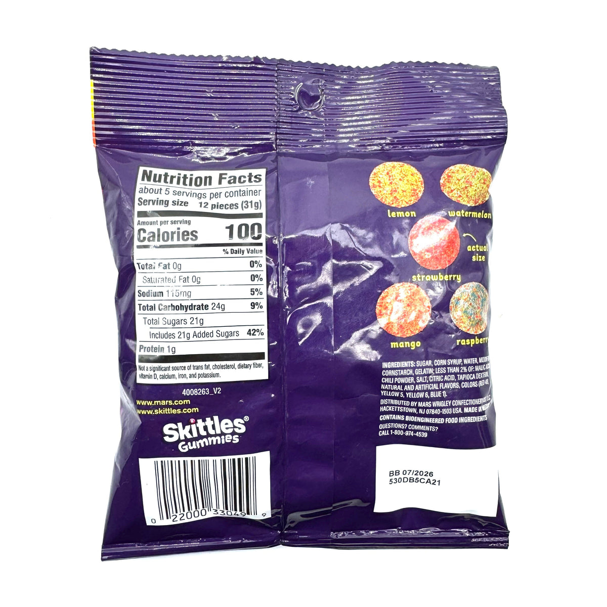 Skittles Gummies Fuego -164g Candy Paradise 