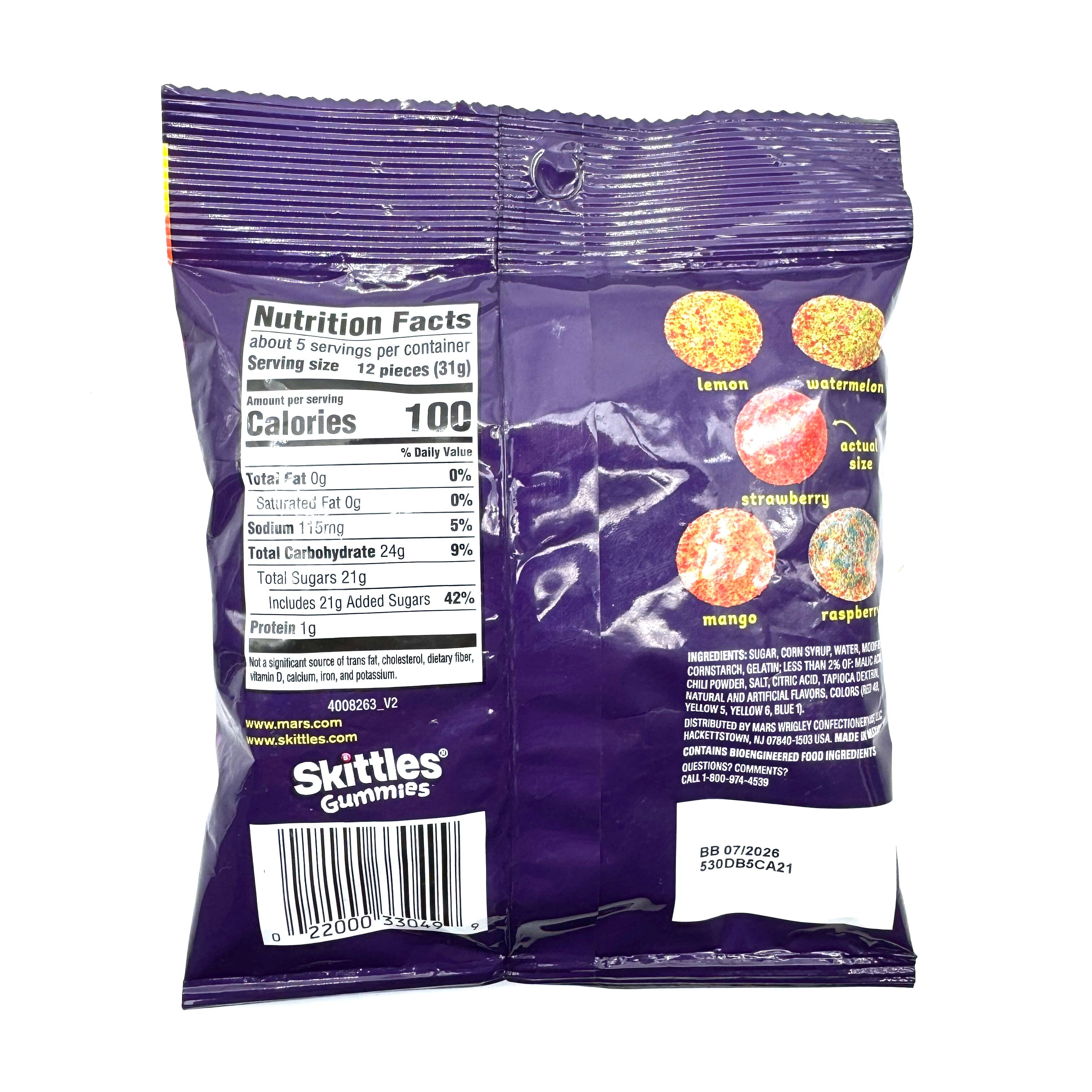 Skittles Gummies Fuego -164g Candy Paradise 