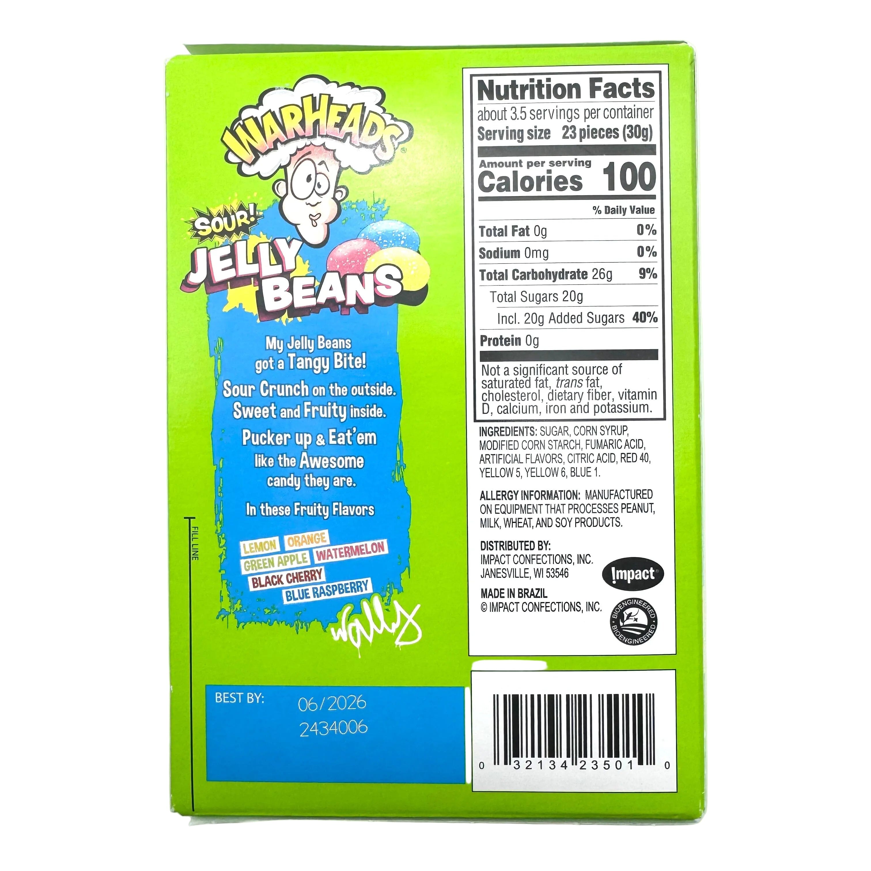 Warheads Sour Jelly Beans Candy Paradise 