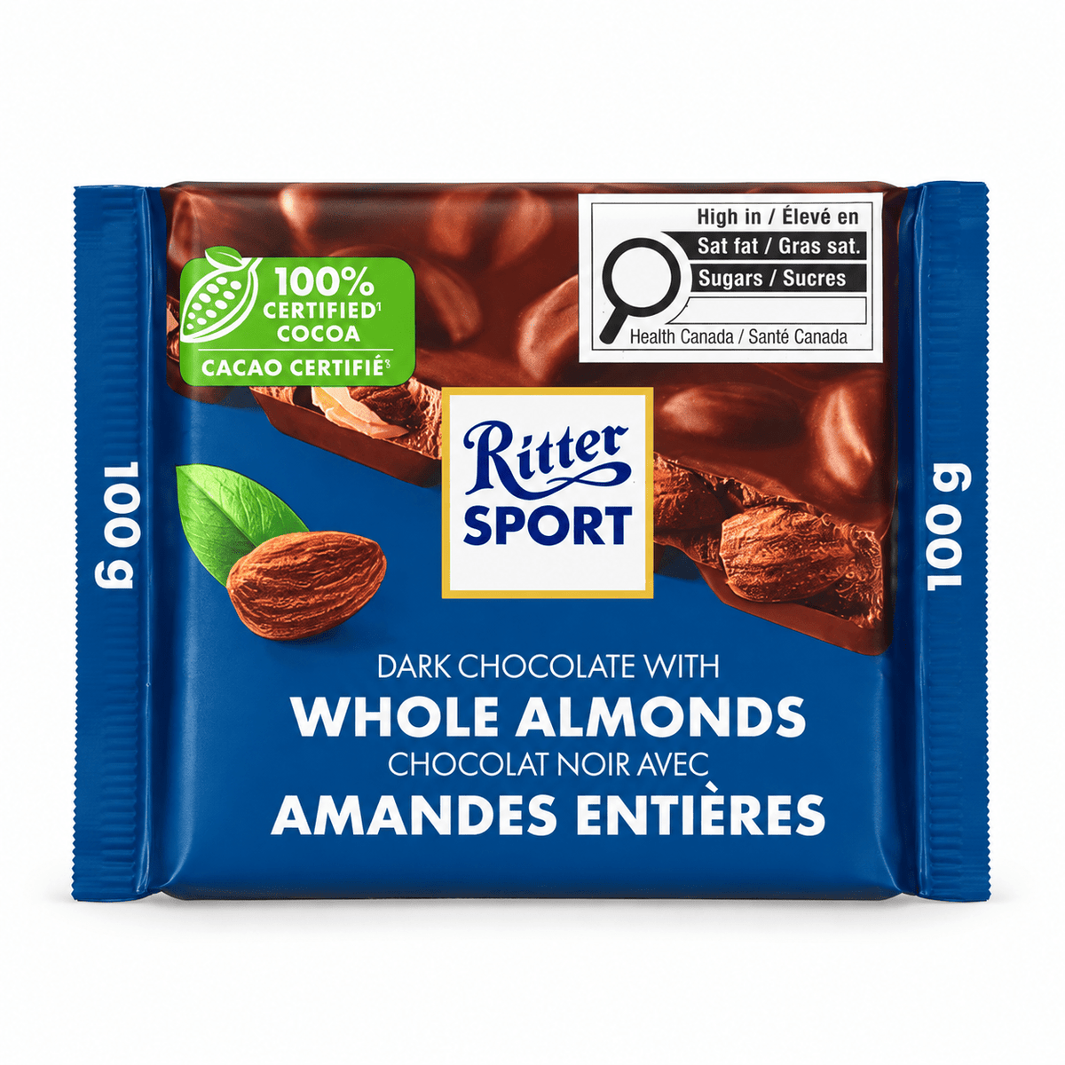 Ritter Sport Dark Chocolate with Whole Almonds - 100g Chocolate Bar Ritter Sport 