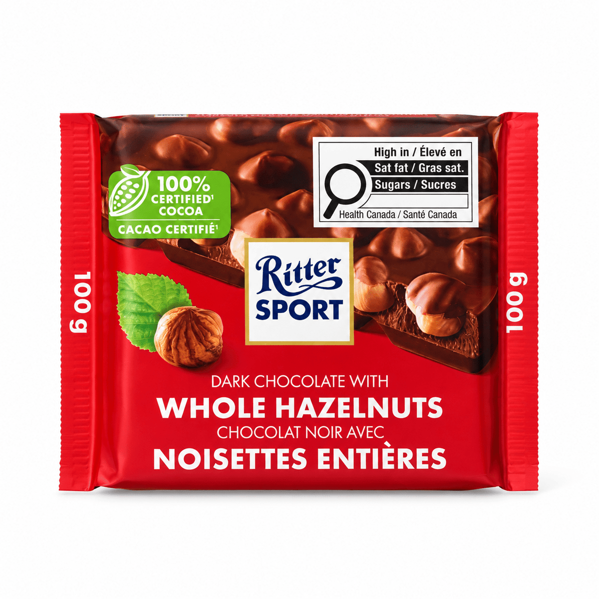 Ritter Sport Dark Chocolate with Whole Hazelnuts - 100g Chocolate Bar Ritter Sport 