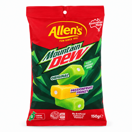 Allen's Mountain Dew Chews - 150g Chewy Candy Allen's 