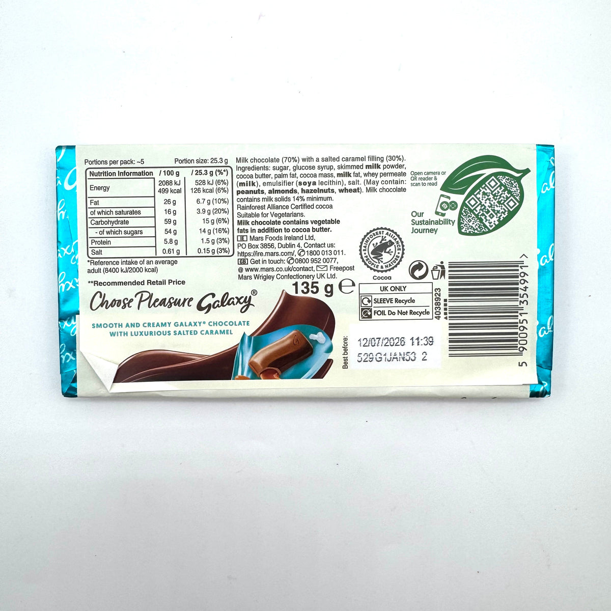 Galaxy Salted Caramel (UK) Candy Paradise 