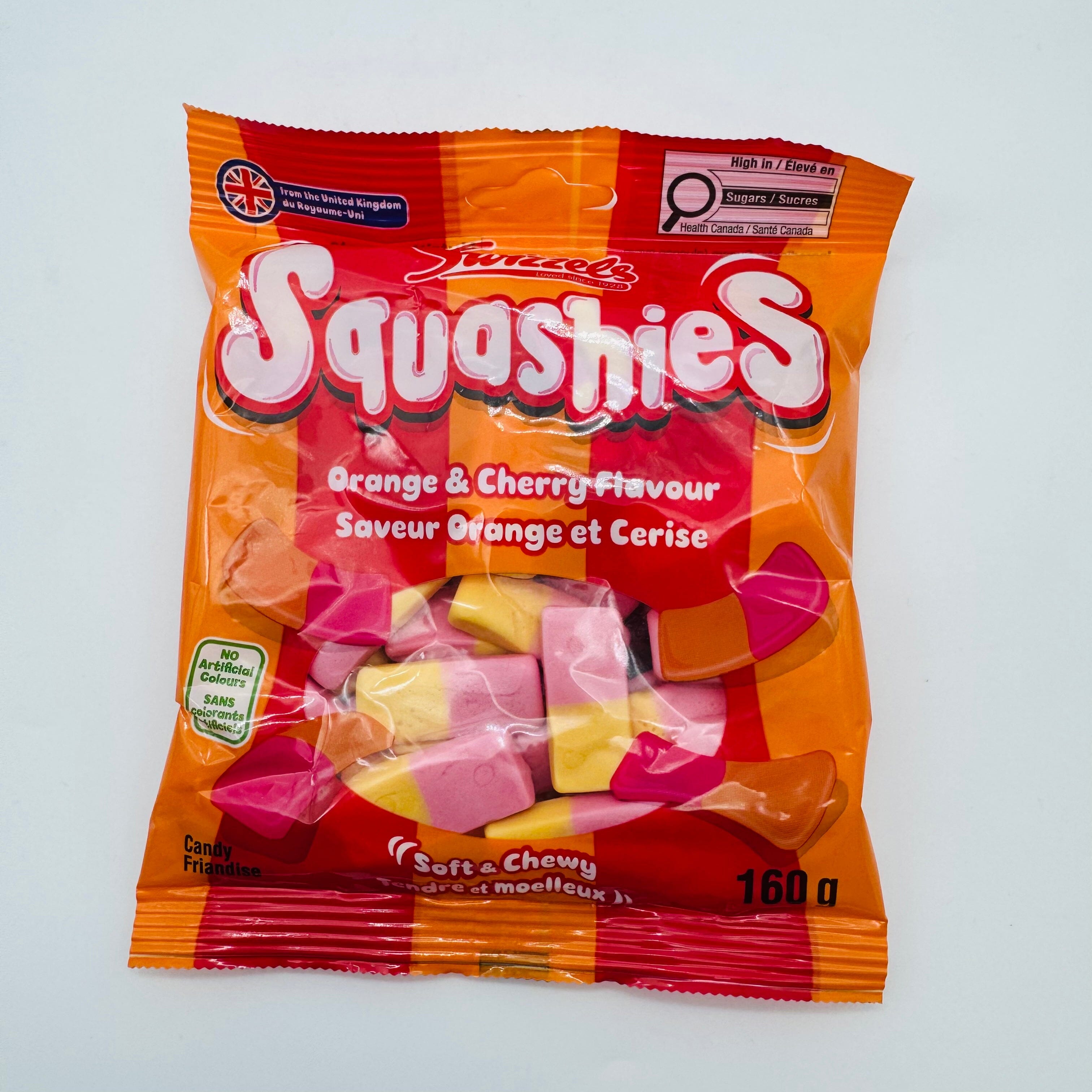 SQUASHIES ORANGE & CHERRY - 160g Candy Paradise 