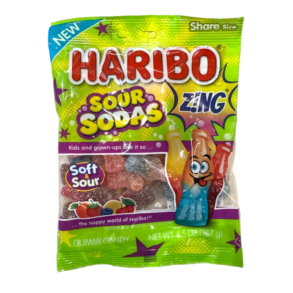 Haribo Zing Sour Sodas-127g Gummy HARIBO 