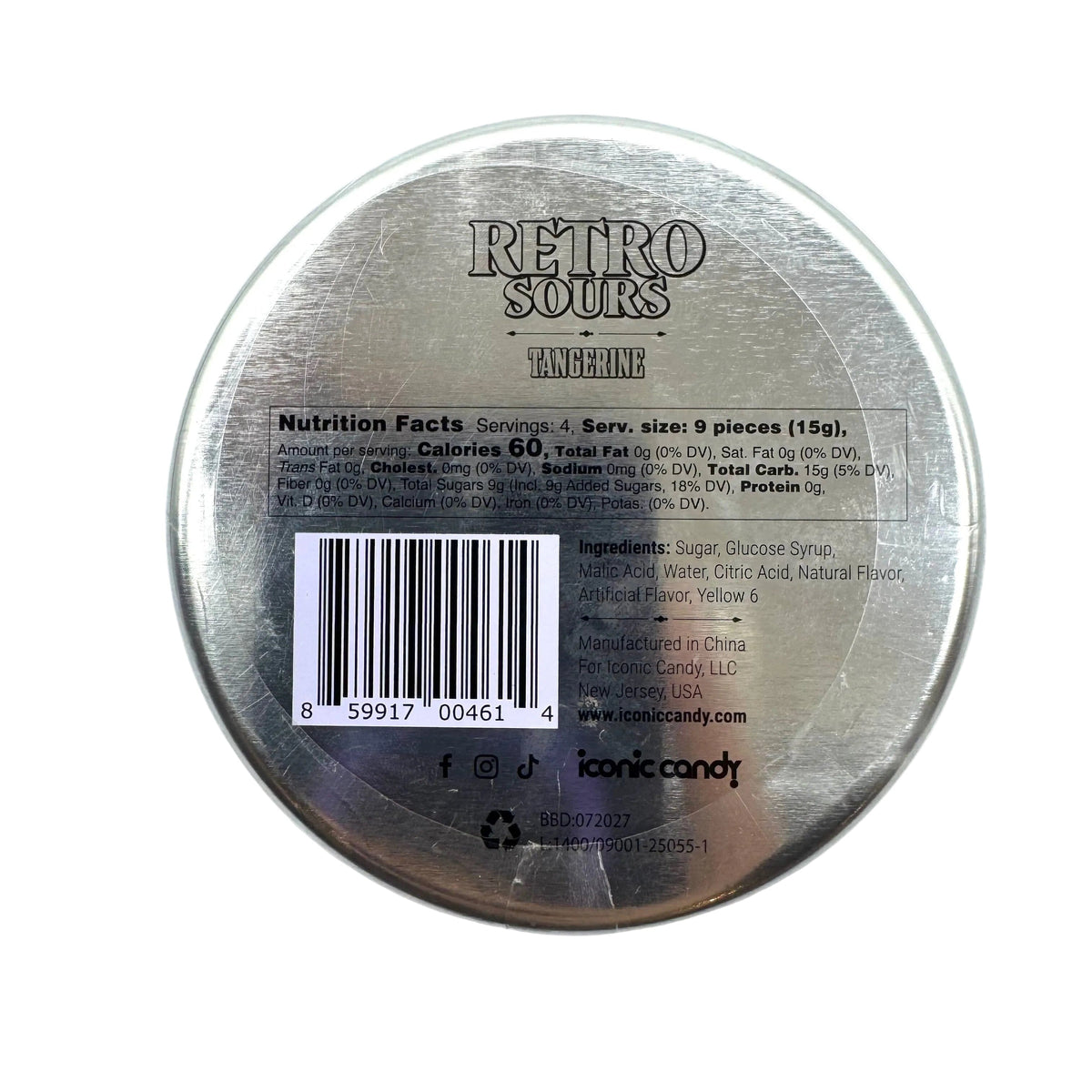 Iconic Retro Sours Tangerine -60g Candy Paradise 