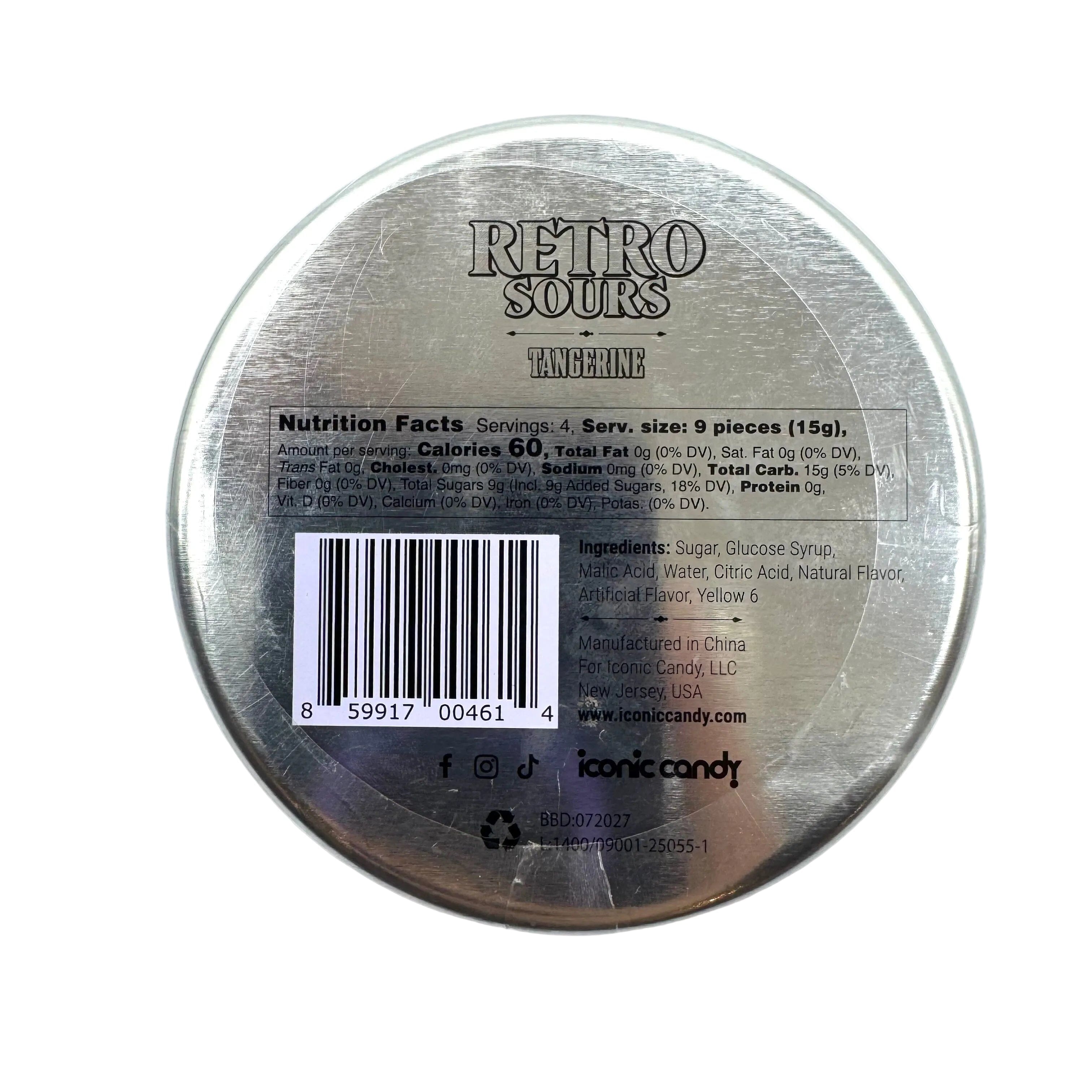 Iconic Retro Sours Tangerine -60g Candy Paradise 