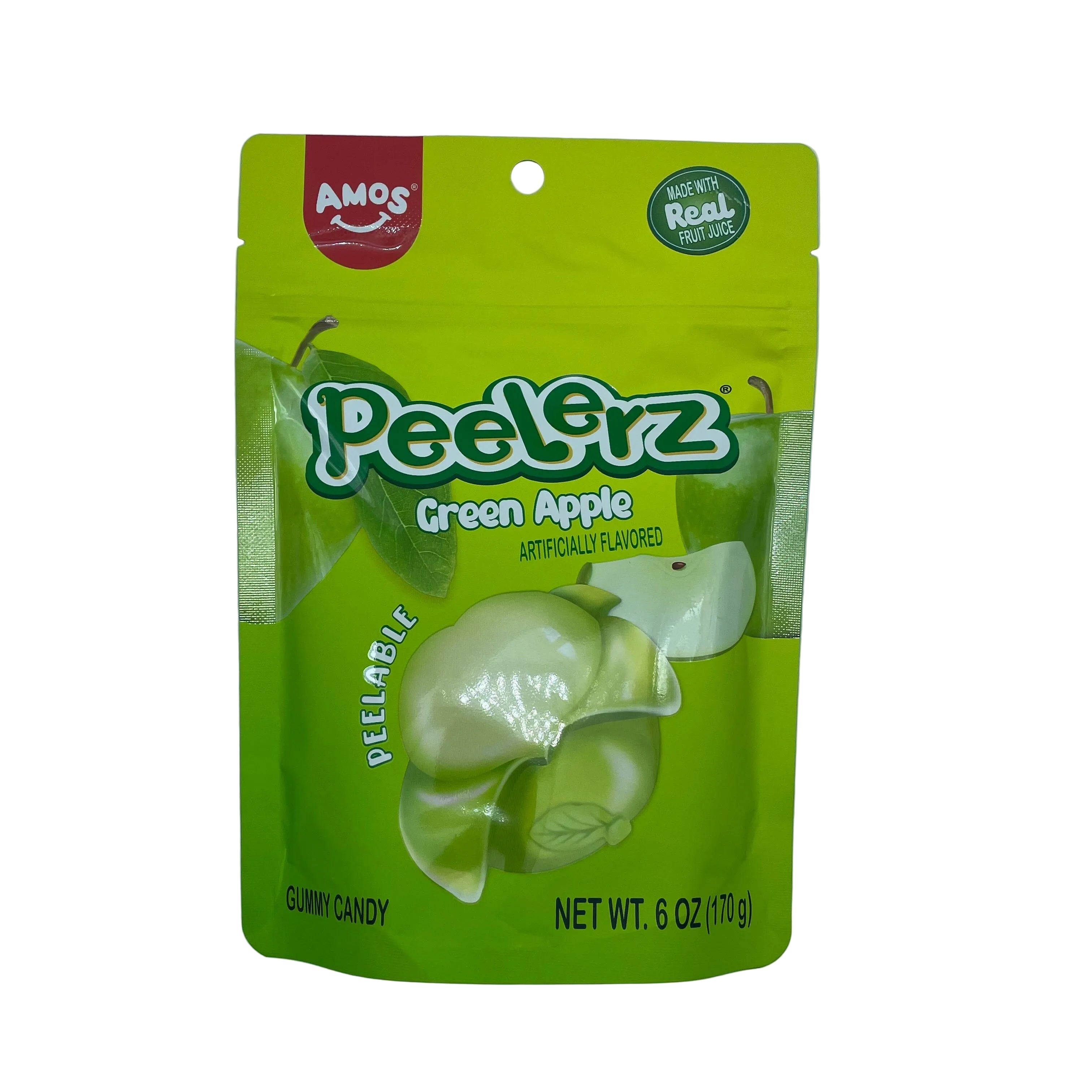 Amos Peelerz Gummy Green Apple - 6oz Candy Amos 