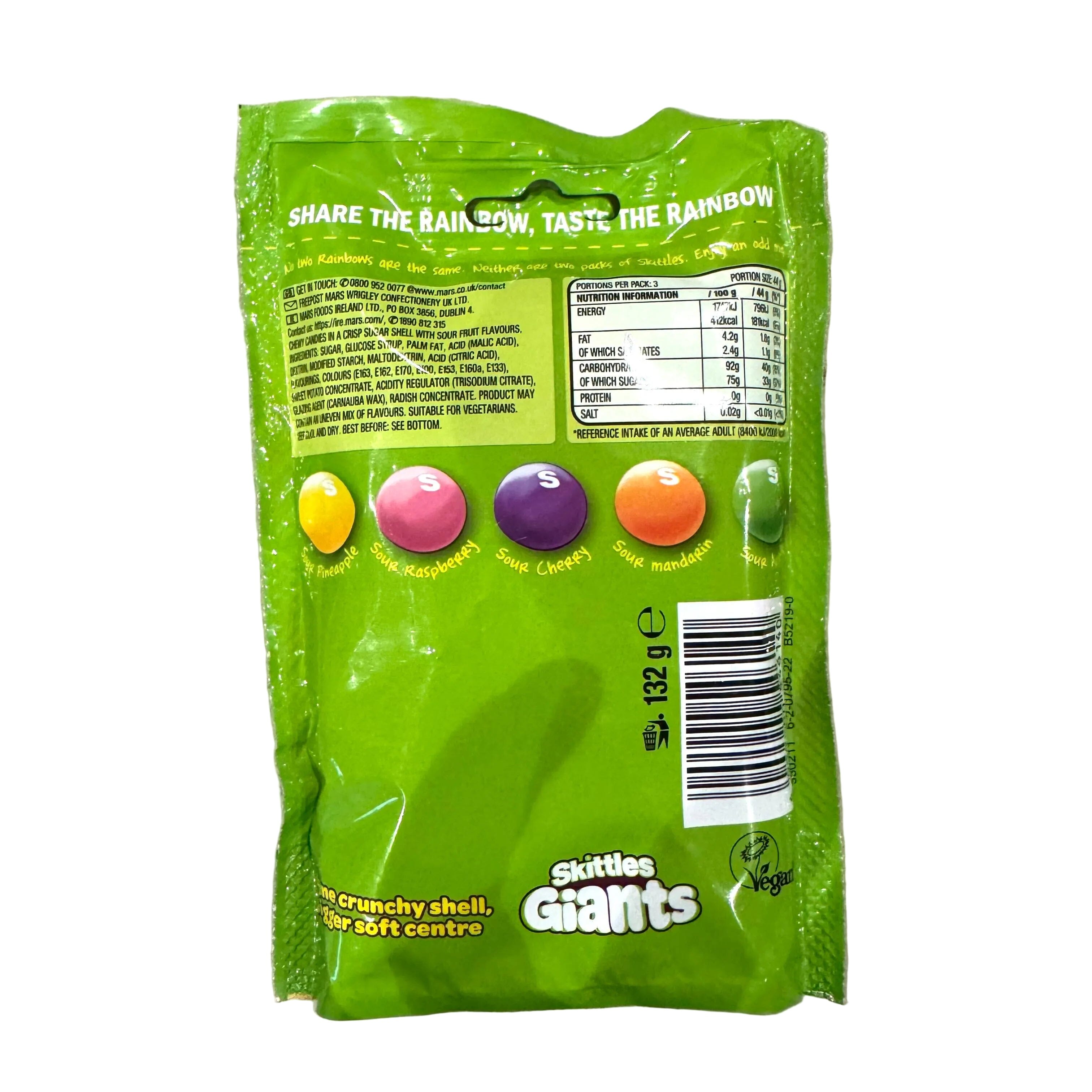 Skittles Crazy Sour Giants -100g Candy Paradise 