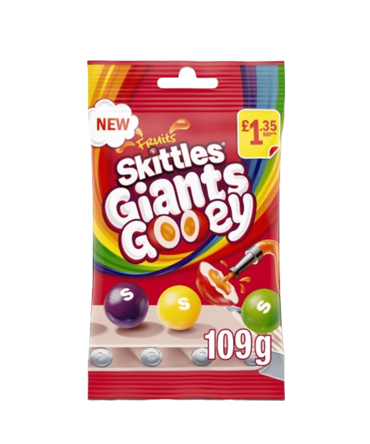 Skittles Giant Gooey (UK) - 109g Candy Mars Wrigley Confectionery 