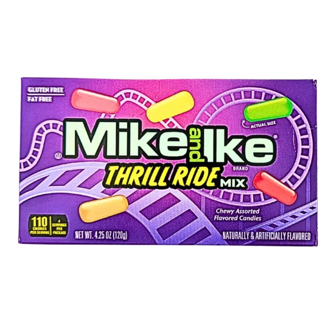 Mike and Ike Thrill Ride Mix Theatre Pack-120g Just Born Quality Confections 