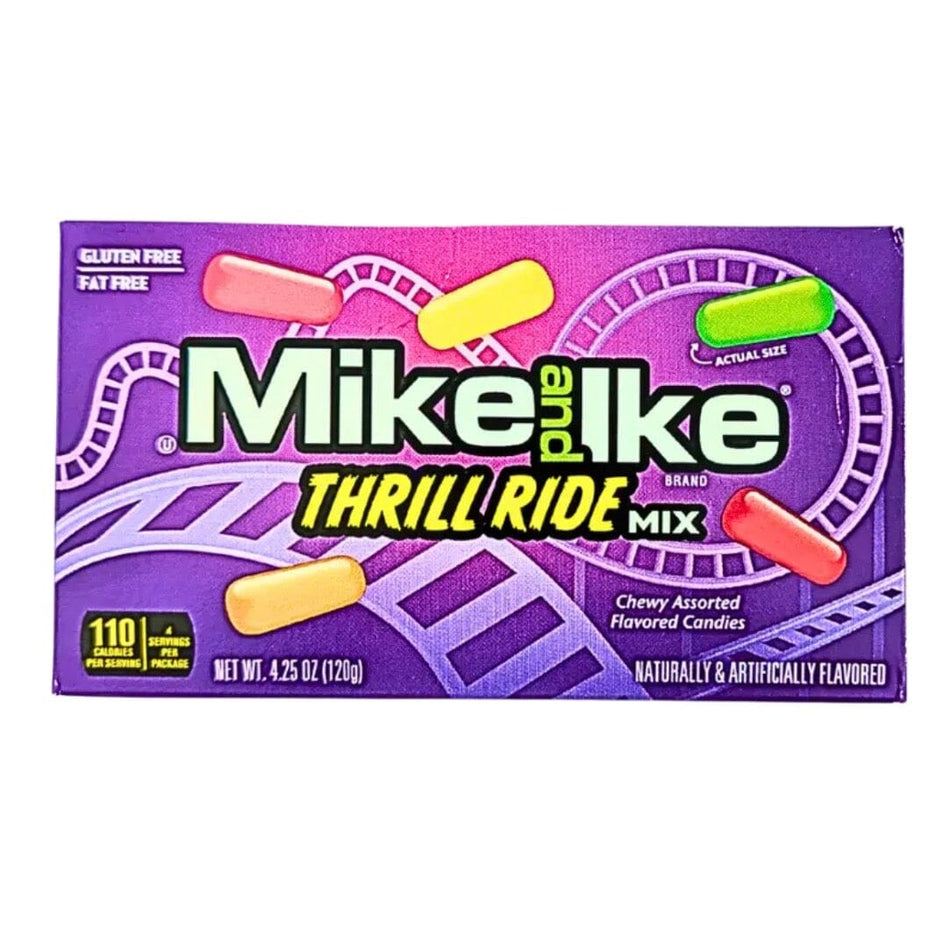 Mike and Ike Thrill Ride Mix Theatre Pack-120g Just Born Quality Confections 