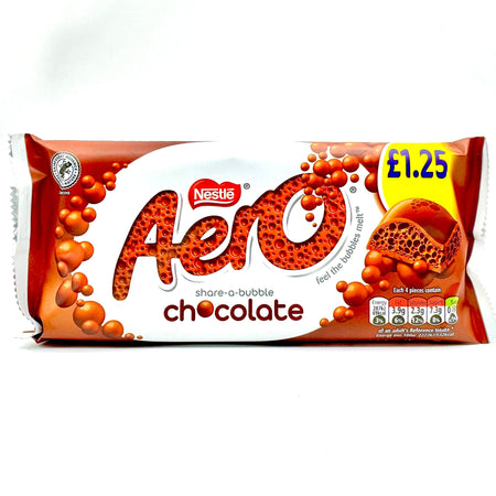 Aero Bubble Chocolate Sharing Bar - UK Chocolate Nestlé 