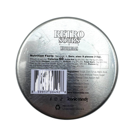 Iconic Retro Sours Watermelon -60g Candy Paradise 