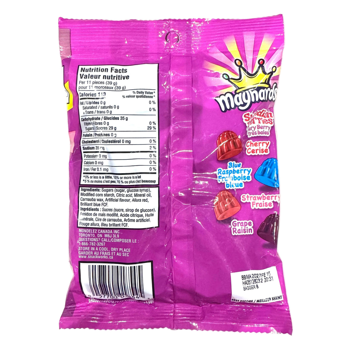 Maynards Swedish Berries Very Berry -154g Mondelez 