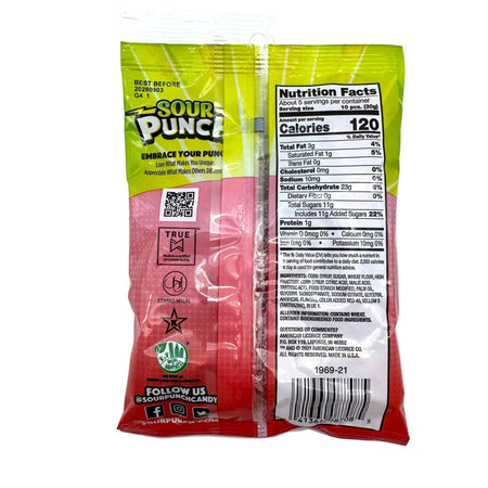Sour Punch Bites Rad Reds Candy Paradise 