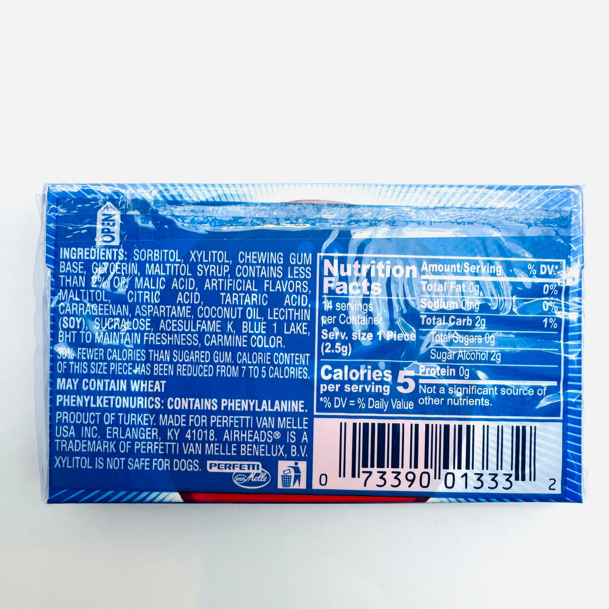 Airheads Gum - Blue Raspberry Candy Paradise 