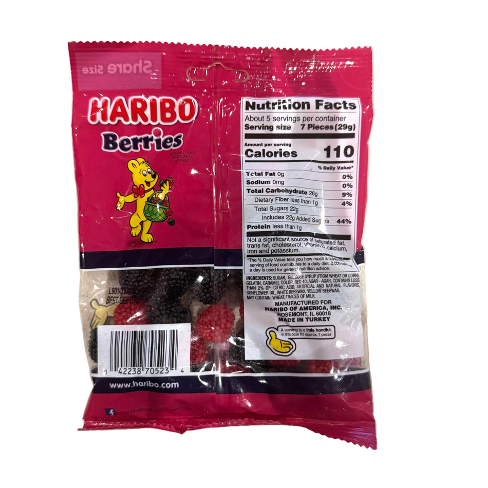 Haribo Berries Gummy-5oz Gummy HARIBO 