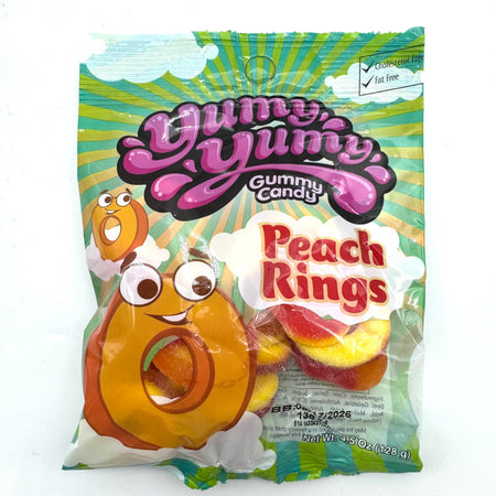 Yummy Yummy Gummy Candy Peach Rings Candy Paradise 
