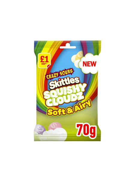 Skittles Crazy Sours Squishy Cloudz -70g Candy Paradise 