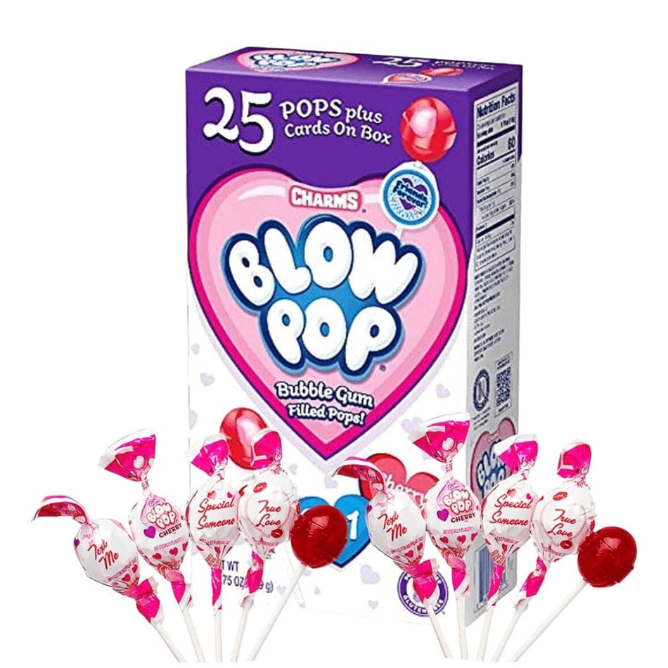 Charms Blow Pop Valentine's Day Friendship Exchange Kit -25 pops Candy Charms 