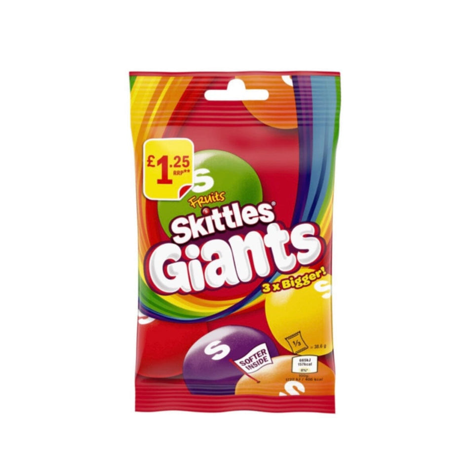 Skittles Giants (UK) -116g Candy Paradise 