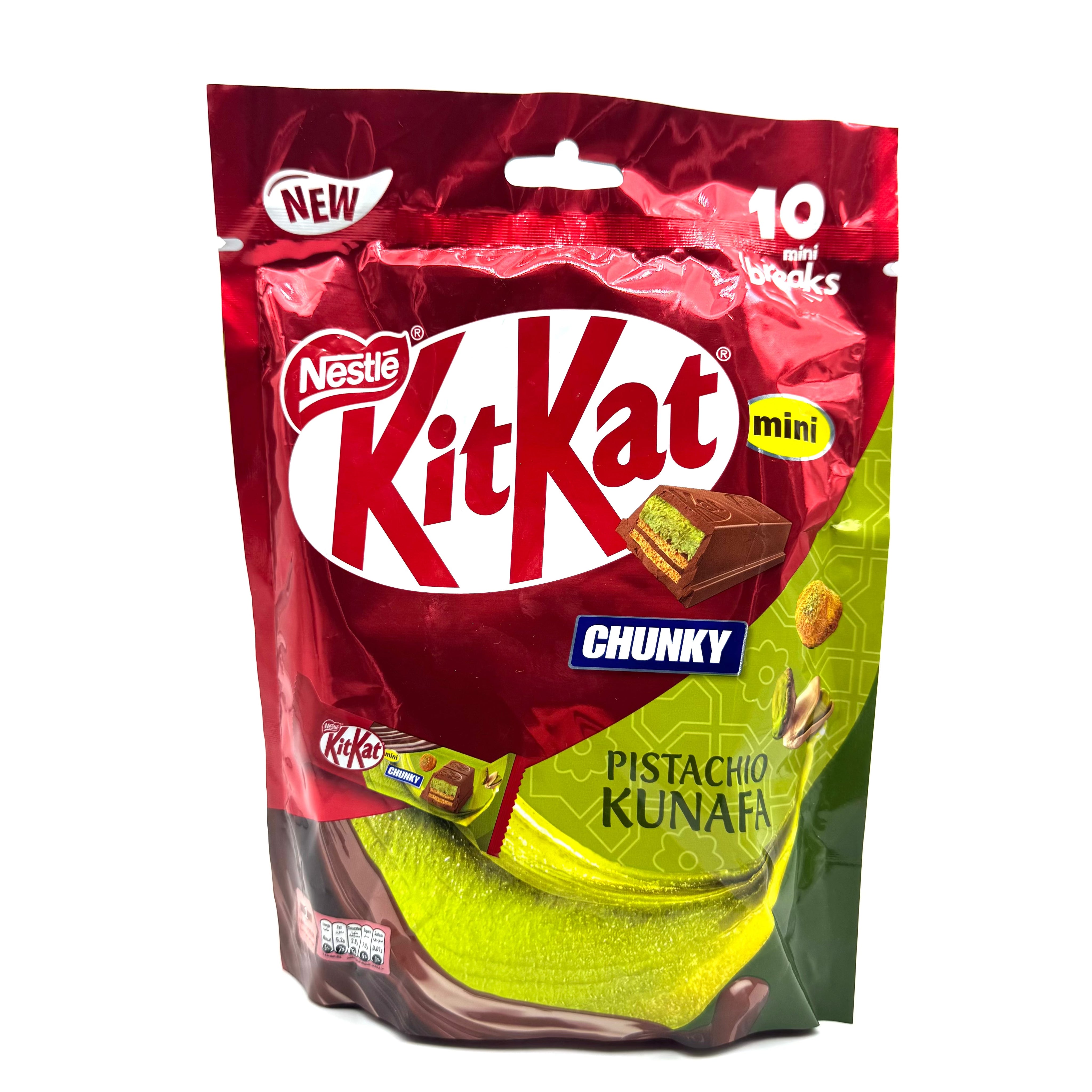 Kit Kat Chunky Pistachio Kunafa Mini -166g Chocolate Candy Paradise 