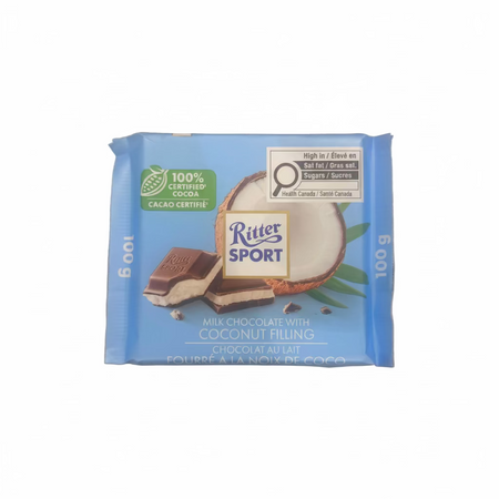 Ritter Sport Milk Chocolate with Coconut Filling - 100g Chocolate Ritter Sport 