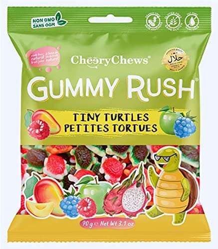 Gummy Rush Tiny Turtles - 3.1oz Candy Cheery Chews 