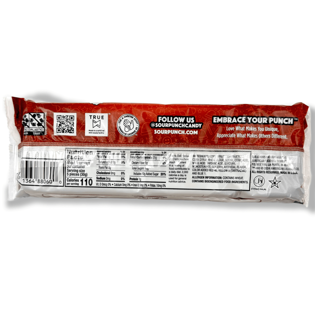 Sour Punch Santa Straws - 3.2oz Candy American Licorice Company 