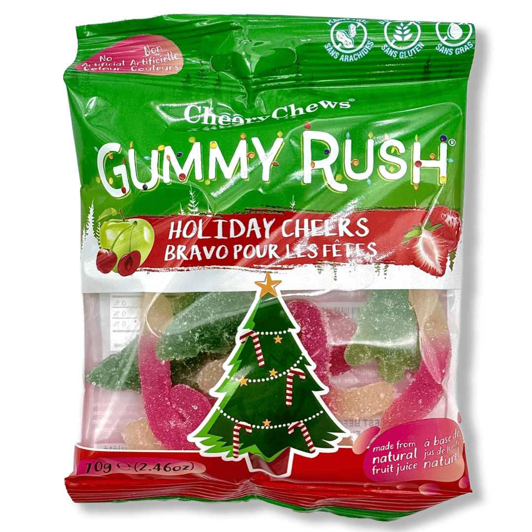 Gummy Rush Holiday Cheers - 2.46oz Candy Cheery Chews 