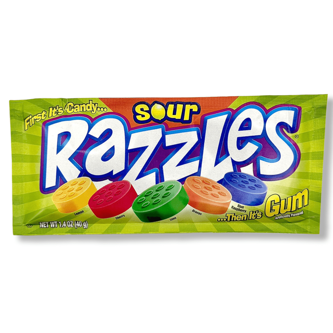 Razzles Sour Candy Bubblegum Concord Confections 