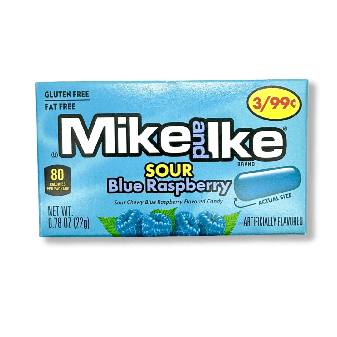 Mike and Ike Sour Blue Raspberry (Mini Box) - 22g – Candy Paradise