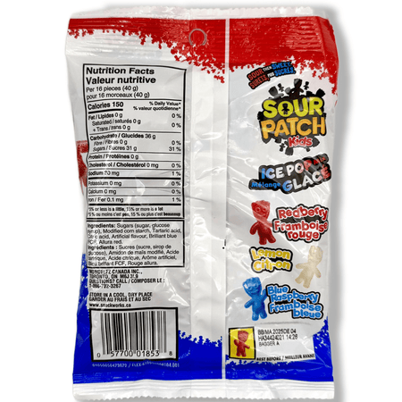 Sour Patch Kids Ice Pop Mix (Limited Edition) - 150 g Candy Mondelez 