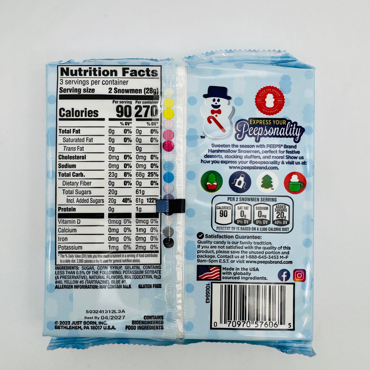 Peeps SNOWMEN Marshmallow 6ct Candy Paradise 