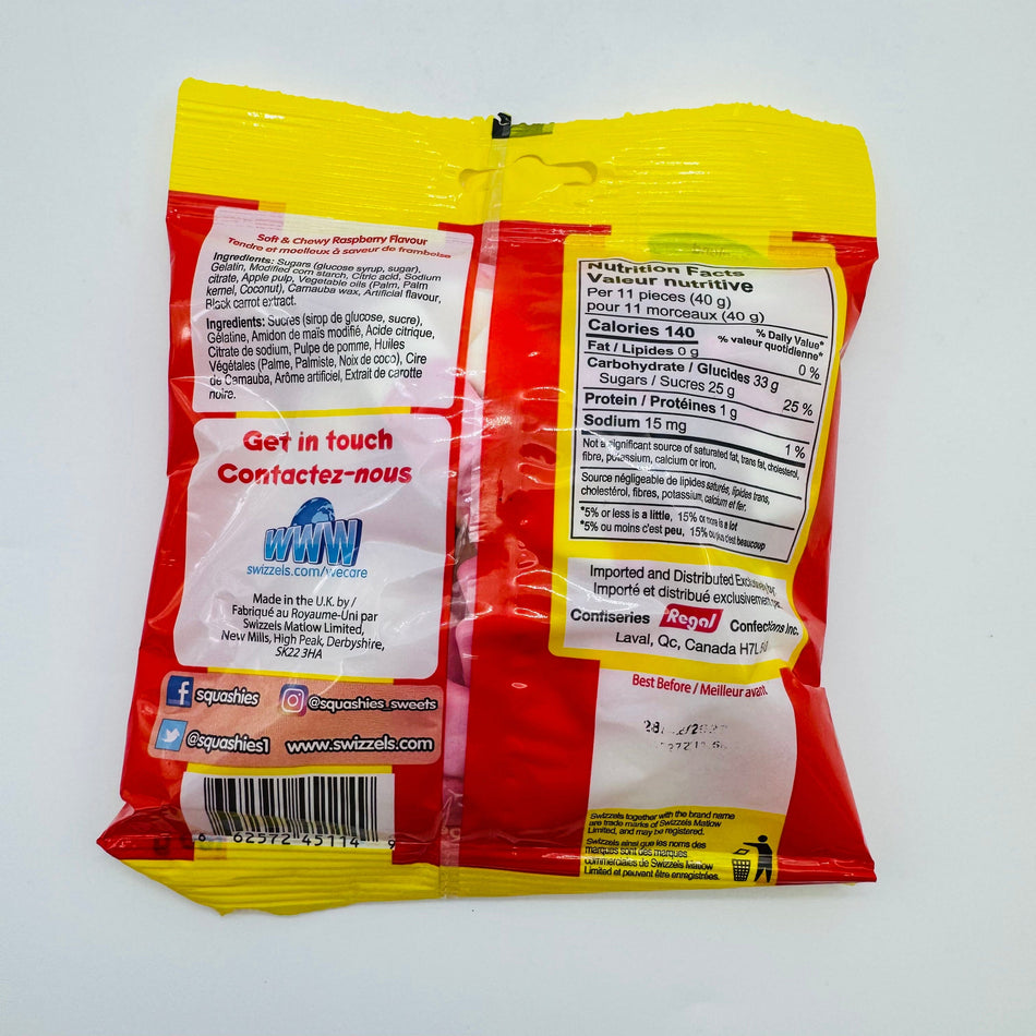 SQUASHIES ORIGINAL RASPBERRY - 160g Candy Paradise 